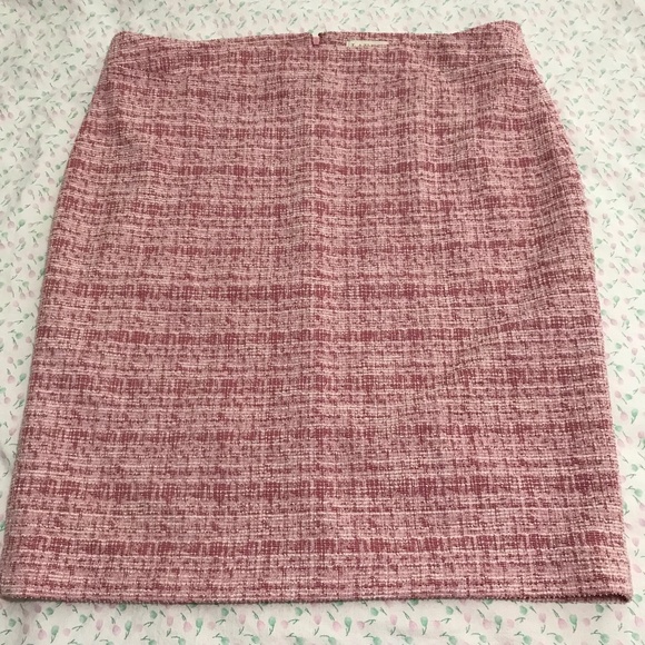 NWOT Laura Pink High Waisted Tweed Boucle Pencil Skirt Plus Size 16/1X - Picture 1 of 11